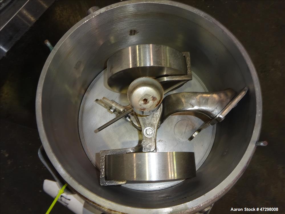 Used Cincinnati Lab Mix Muller, 304 Stainless Steel.