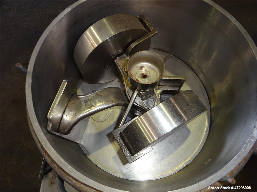 Used Cincinnati Lab Mix Muller, 304 Stainless Steel.