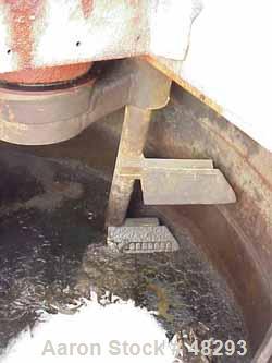 USED: Eirich mixer DEV29/6. Counter current, batch type, carbon steel.210 cu ft max, chamber 114" dia x 53" high. Wear plate liners side &bottom. Dust hood w/charge port. Pan drive (2) 15  hp3/60/575...