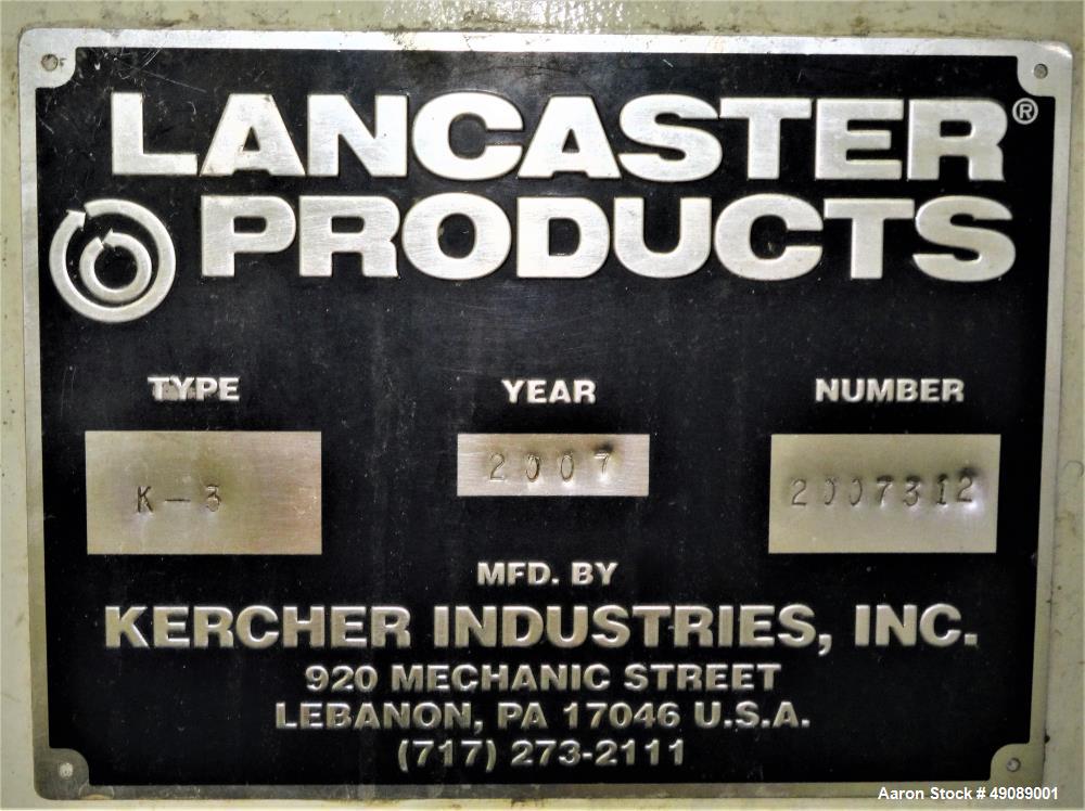 Used Lancaster High Shear Mixer, Model K-3, Carbon Steel.