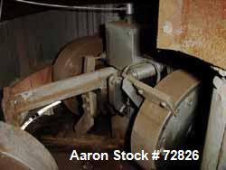 Used Simpson Multi-Mull Continuous Mixer, Model 21GP, 304 Stainless Steel. Capacity approximately 30 Tons/HR. Figure 8 style cribs 54" diameter x 30" deep. (4) 20" diameter x 5" wide mulling wheels w...
