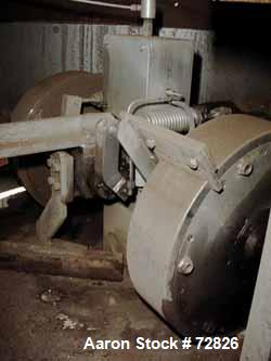 Used Simpson Multi-Mull Continuous Mixer, Model 21GP, 304 Stainless Steel. Capacity approximately 30 Tons/HR. Figure 8 style cribs 54" diameter x 30" deep. (4) 20" diameter x 5" wide mulling wheels w...