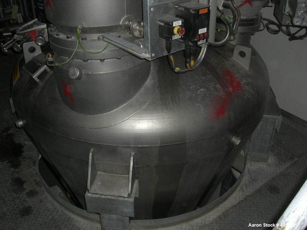 Used Hosokawa model 15-HDC-54 316L stainless steel conical vacuum mixer dryer