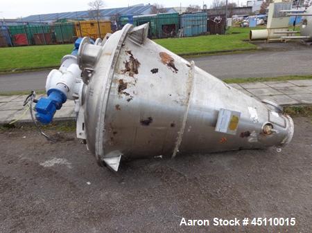 Used Hosokawa (Nauta) approximately 750 litre capacity stainless steel mixer dr