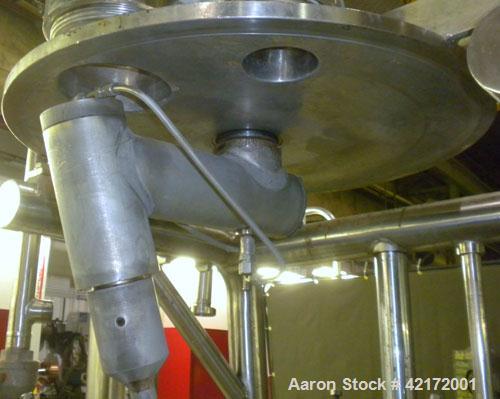 Used Alfred Bolz Mixer, Type MF 003 VIDP, approximately 3.88 cubic feet (110 lter) capacity, 316 stainless steel. 25" diameter x 36" straight side. Internal rated -1/+1 bar (-14.5 psi/14.5 psi) at 10...
