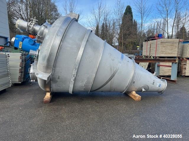 Used A. Bolz MF400 Vertical Conical Mixer – 4000L Working Capacity, 316 SS, Explosion-Proof Motors, Pharma Grade