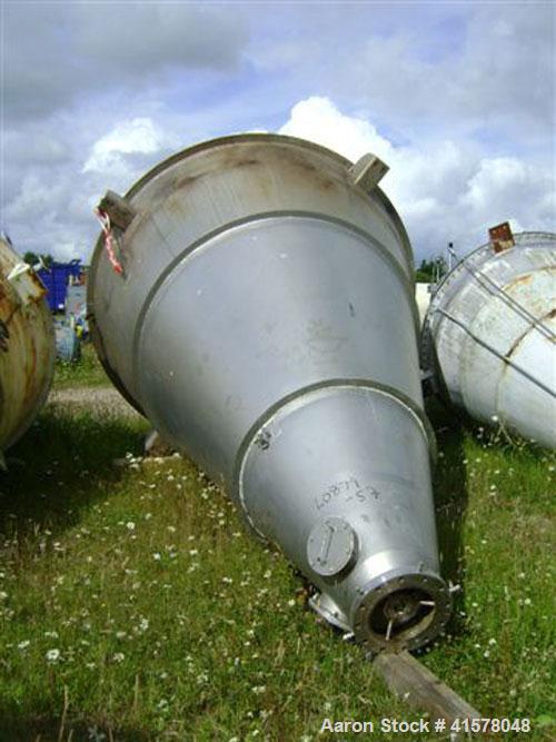 Used Stainless Steel Hosokawa Micron Conical Nauta Mixer, approximately 212 cub