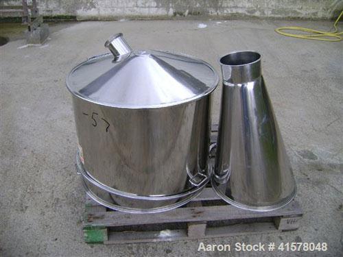 Used Stainless Steel Hosokawa Micron Conical Nauta Mixer, approximately 212 cub