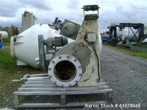 Used Stainless Steel Hosokawa Micron Conical Nauta Mixer, approximately 212 cub