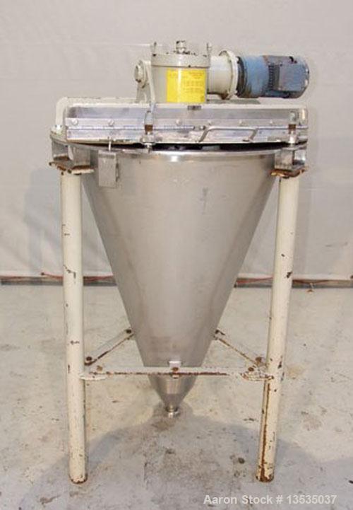 Used-Hosokawa Nautamix Conical Screw Mixer, model VIS, stainless steel. Total capacity 4.2 cubic feet (120 liter), working c...