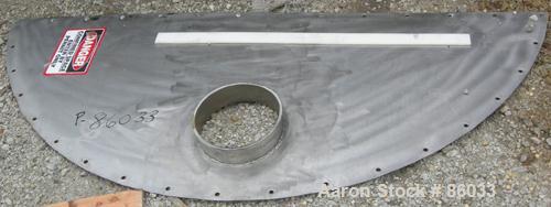USED: J H Day Nauta mixer, 70 cubic foot working capacity, 304 stainless steel. Approximately 83" diameter x 115" straight side. Non-jacketed. 1/3 cover. Approximate 8" diameter pintle bearing bottom...