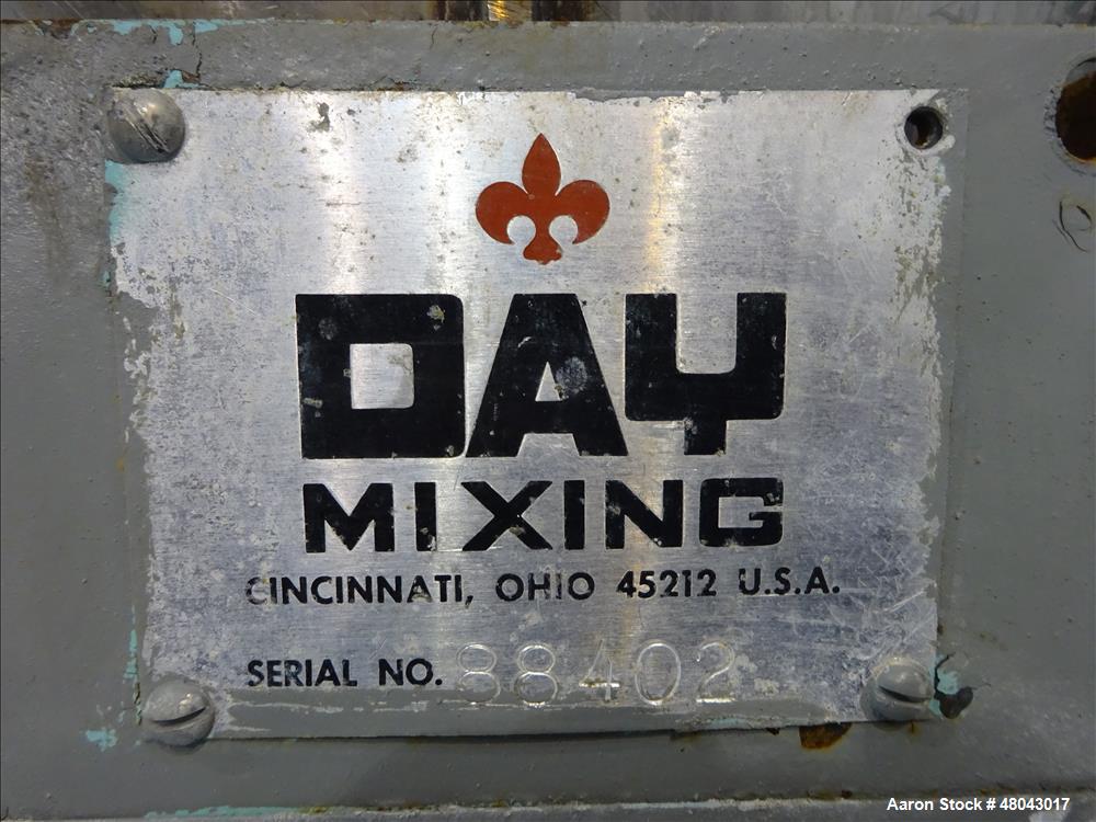 Used- J.H. Day Mark II Nauta Mixer, Approximate 115 Cubic Feet Working Capacity,