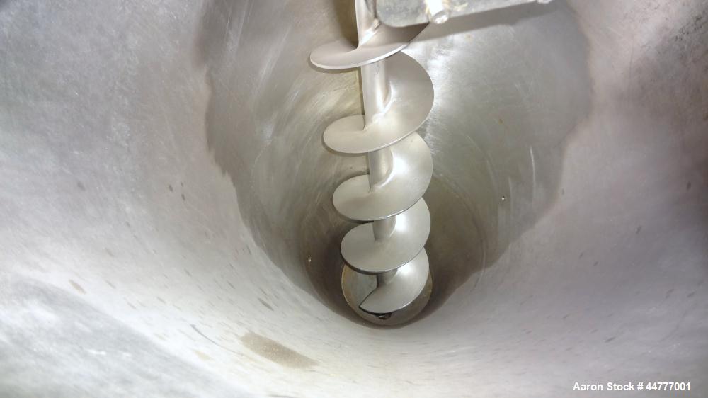 Used Stainless Steel J.H. Day "Mini Mixer" Nauta Mixer, 1.75 Cubic Feet Working