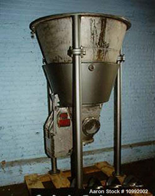 Unused-Used: J H Day jacketed Nauta mixer, 10.5 cubic feet, T304 stainless steel. 80 psi jacket and 5 hp Class II belt. Carb...