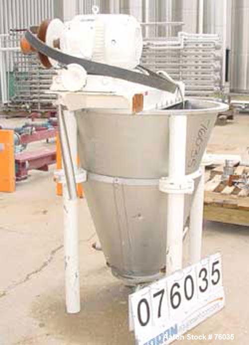 Used- Stainless Steel J.H. Day Vacuum Nauta Mixer, 3.3 Cubic Feet Working Capacity (24.6 gallons)