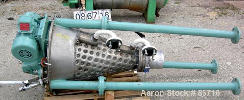 Used J H Day Nauta Mixer, 1.75 Cubic Foot Working Capacity, 304 Stainless Steel. Approximately 28" diameter x 36" straight side. 2/3 dimple jacket rated 125 PSI at 353 Degrees F, (2) 1/3 covers. Appr...