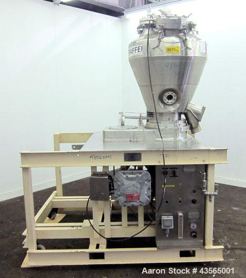 Used Stainless Steel Krauss-Maffei Conical MT Mixer Dryer, 3.53 Cubic Feet (100