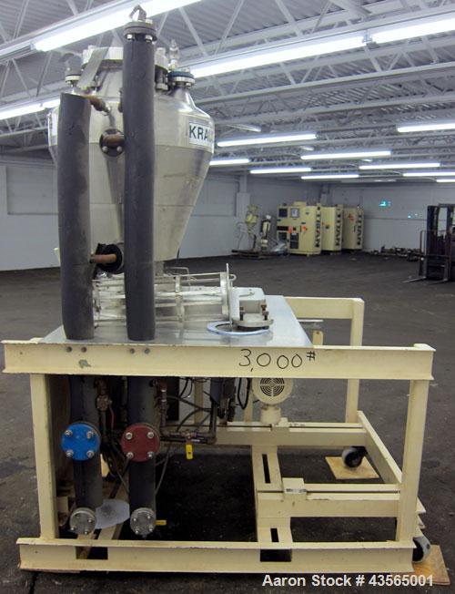 Used Stainless Steel Krauss-Maffei Conical MT Mixer Dryer, 3.53 Cubic Feet (100