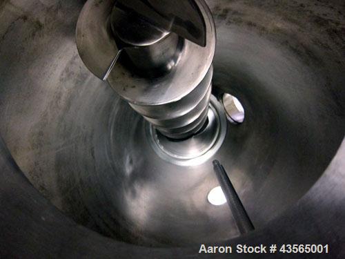 Used Stainless Steel Krauss-Maffei Conical MT Mixer Dryer, 3.53 Cubic Feet (100