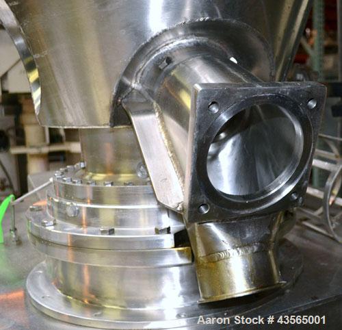 Used Stainless Steel Krauss-Maffei Conical MT Mixer Dryer, 3.53 Cubic Feet (100