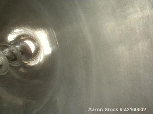 Used Littleford Mark II Nauta Mixer, Model FB-35, 316 stainless steel. 35 cubic feet working capacity. Approximate 60" diameter x 87" straight side. Internal rated atmospheric at 32-331 deg F, stainl...