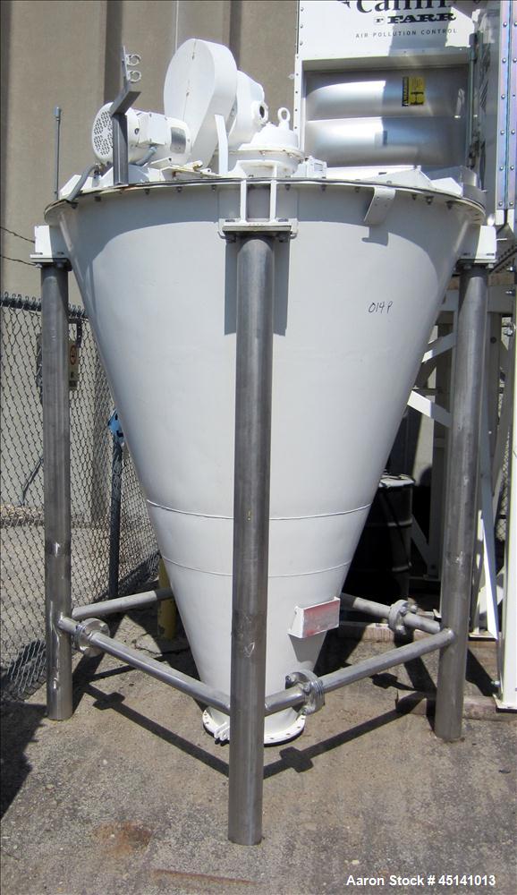 Used Hosokawa Vrieco Nauta Mixer DBXE-1000R – 304 Stainless, Vortex Gate Valve, 86"x60"x16", Machine #M18955