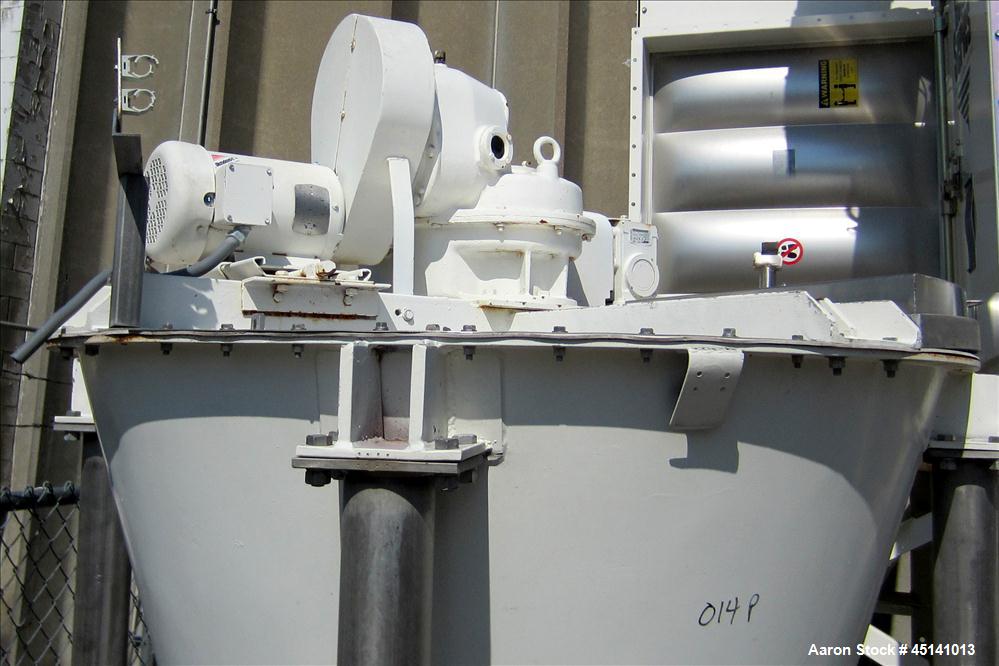 Used Hosokawa Vrieco Nauta Mixer DBXE-1000R – 304 Stainless, Vortex Gate Valve, 86"x60"x16", Machine #M18955
