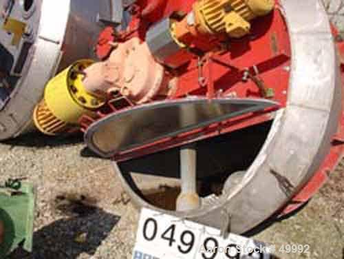 Used Nauta Mixer, Type MBX28R. Stainless steel construction. 99 cubic foot working capacity. Not jacketed and not rated for vacuum. Electrics: motor 3/50/500V..
