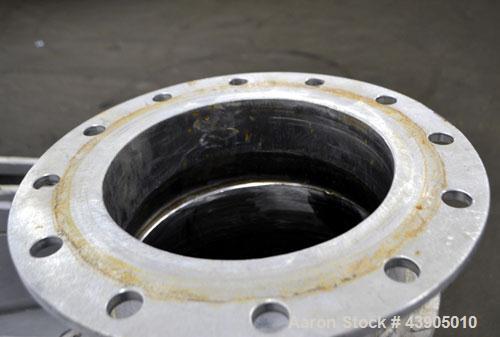Used Vrieco Nauta Mixer, Approximately 6.9 Cubic Feet Working Capacity (195 Liter), 304 Stainless Steel.  Approximately 48" diameter x 66-1/2" cone height, bolt on flat top with 1", 3", (2) 4", 10" o...