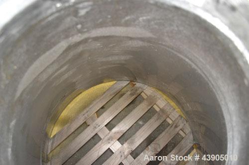 Used Vrieco Nauta Mixer, Approximately 6.9 Cubic Feet Working Capacity (195 Liter), 304 Stainless Steel.  Approximately 48" diameter x 66-1/2" cone height, bolt on flat top with 1", 3", (2) 4", 10" o...