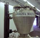 Used Stainless Steel Krauss-Maffei Conical MT Mixer Dryer, 3.53 Cubic Feet (100