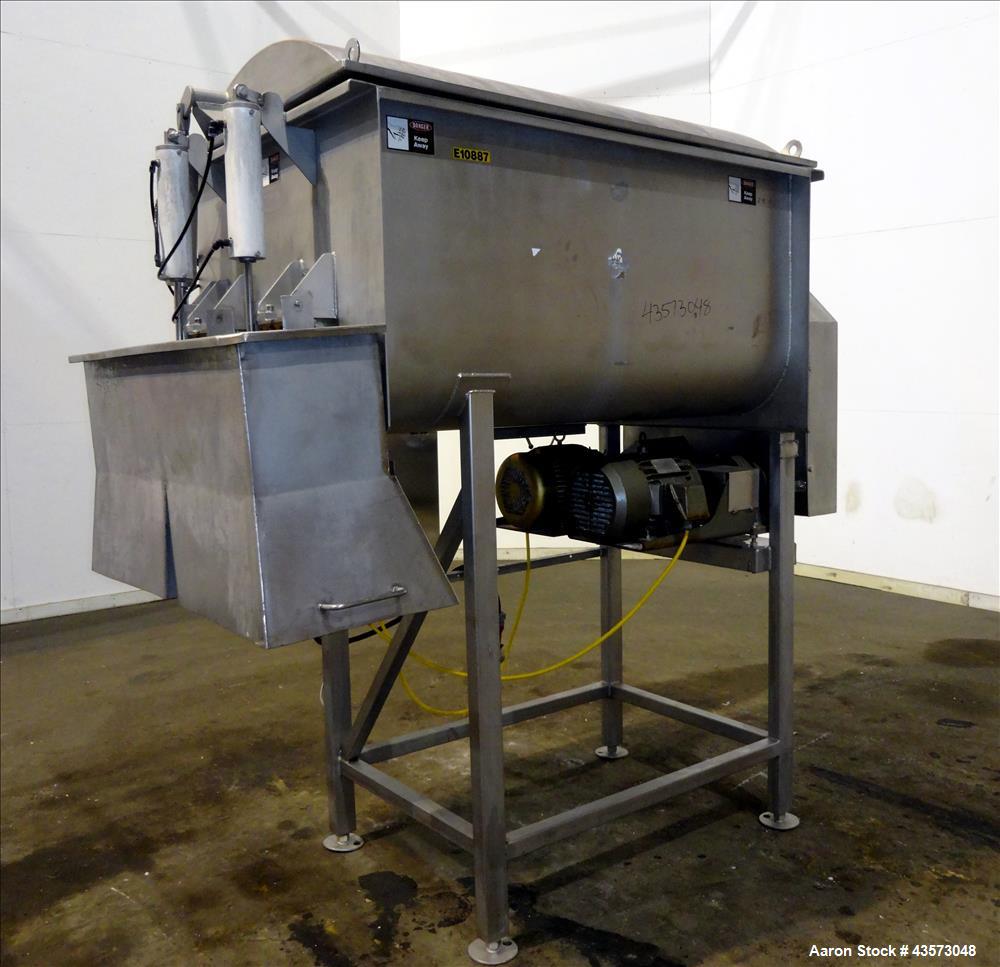 Used Dual Shaft Paddle Mixer, 304 Stainless Steel.