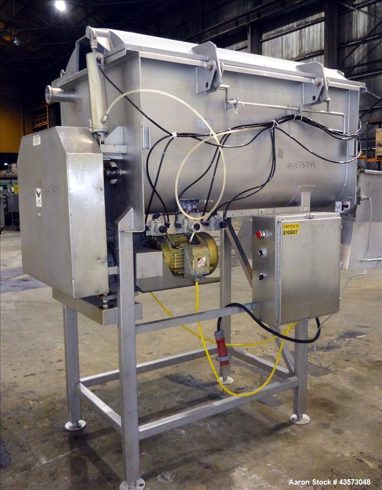 Used- Dual Shaft Paddle Mixer, 304 Stainless Steel.