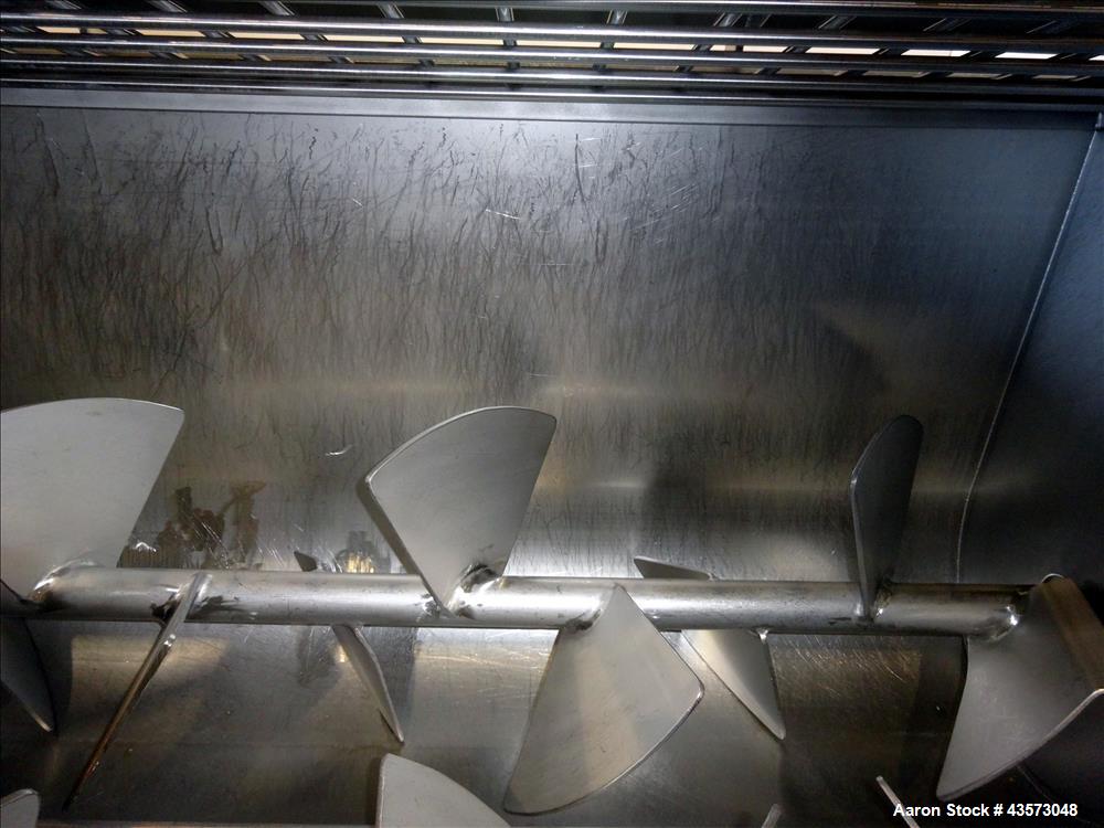 Used Dual Shaft Paddle Mixer, 304 Stainless Steel.