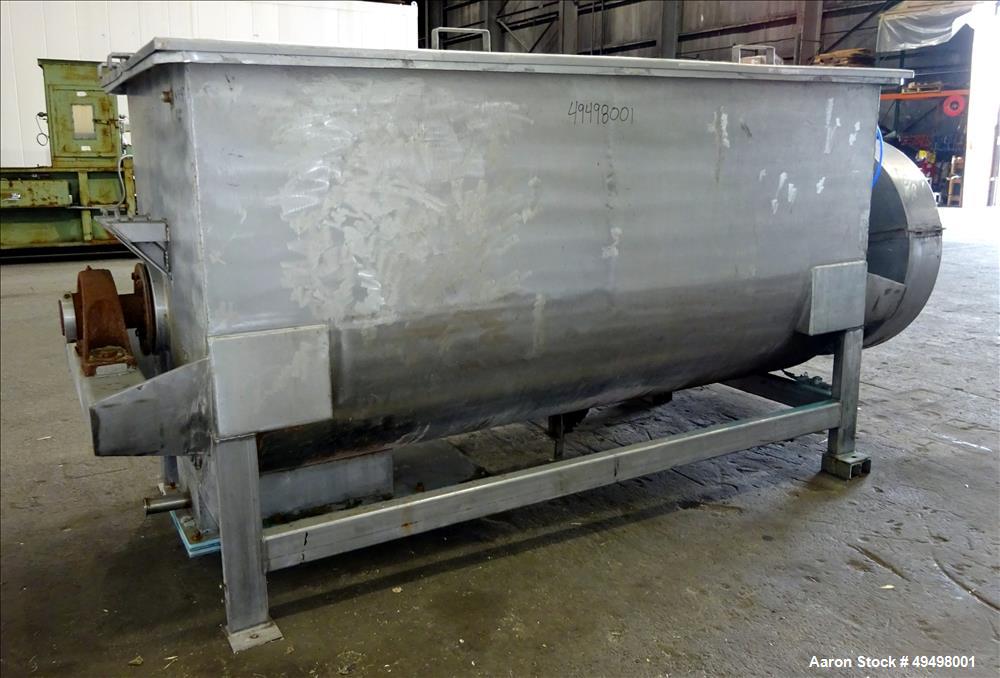 Used Paddle Mixer, 304 Stainless Steel, Approximate 90 Cubic Feet Working Capac