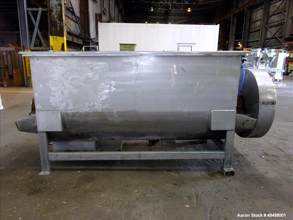 Used Paddle Mixer, 304 Stainless Steel, Approximate 90 Cubic Feet Working Capac