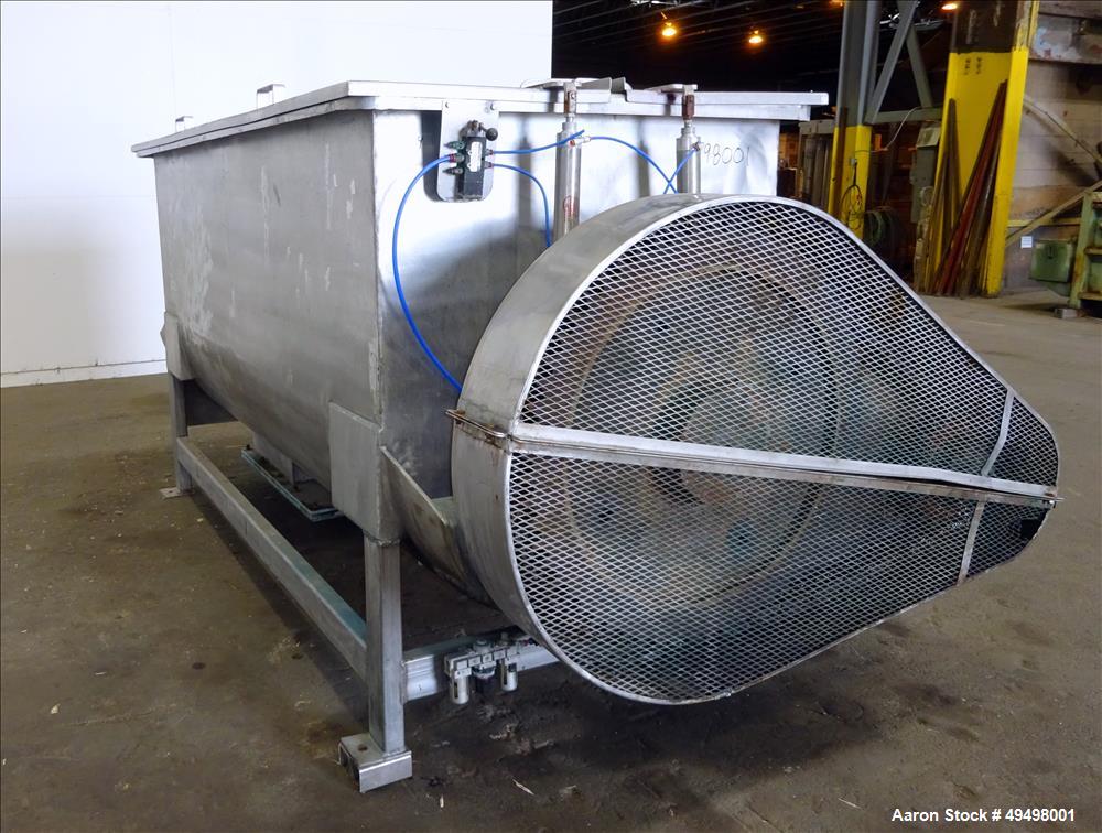 Used Paddle Mixer, 304 Stainless Steel, Approximate 90 Cubic Feet Working Capac