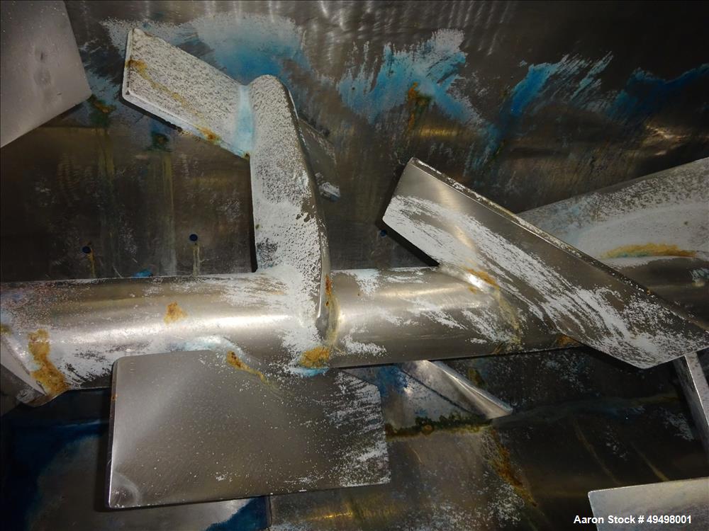 Used Paddle Mixer, 304 Stainless Steel, Approximate 90 Cubic Feet Working Capac