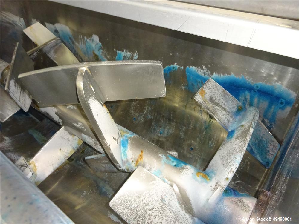 Used Paddle Mixer, 304 Stainless Steel, Approximate 90 Cubic Feet Working Capac