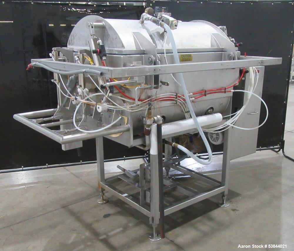 Used AMFEC Model 510 Jacketed Vacuum Paddle Blender – Stainless Steel, Steam Hea
