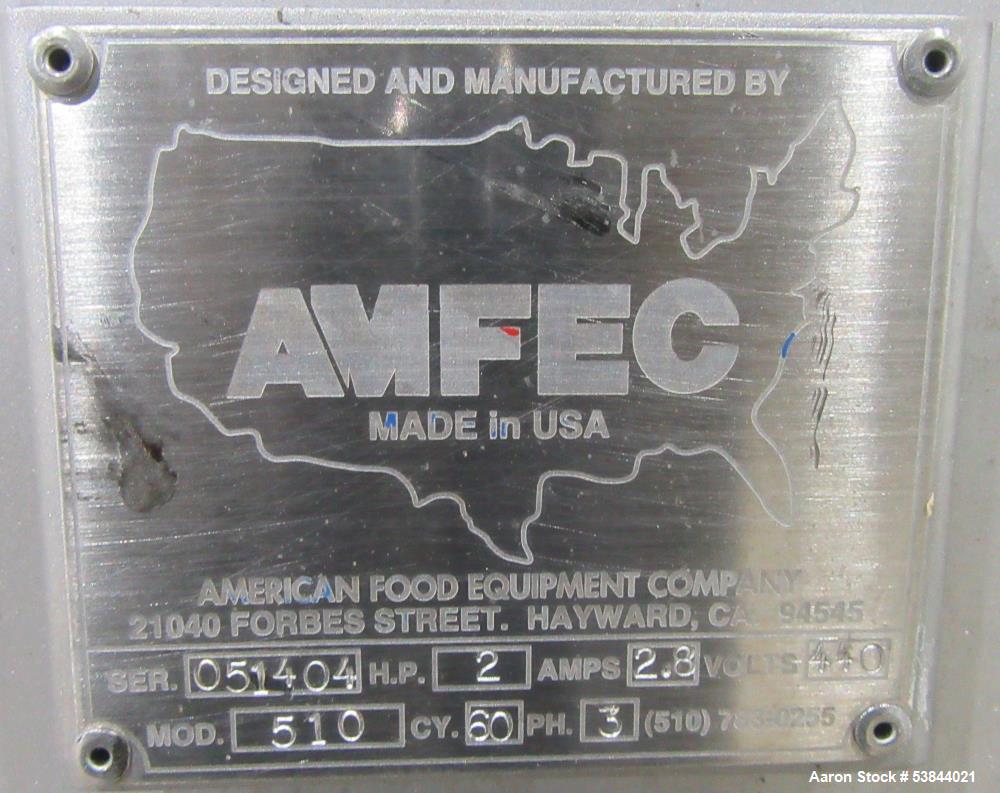 Used AMFEC Model 510 Jacketed Vacuum Paddle Blender – Stainless Steel, Steam Hea