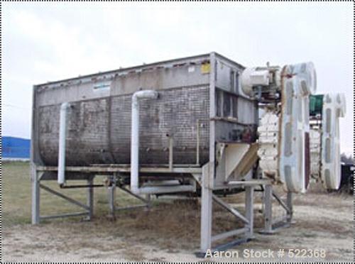 USED: Stainless steel, 72" diameter x 18', 500 cu ft mixing capacity.Integral dimpled jacket for steam use. 7" diameter, 316 stainlesssteel solid mainshaft with bolted cast arms, style E stuffing box...