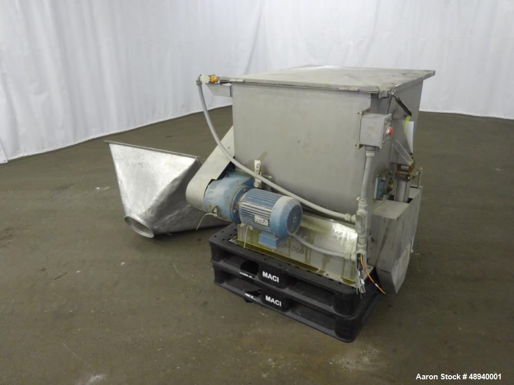 Used Forberg Twin Shaft Paddle Mixer, Model 766, Approximate 4.2 Cubic Feet.