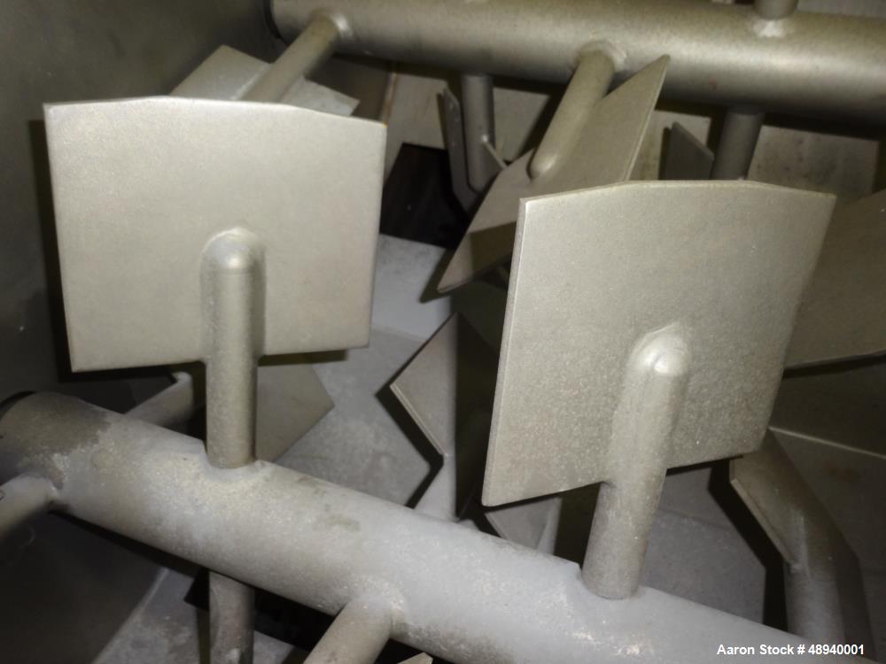 Used Forberg Twin Shaft Paddle Mixer, Model 766, Approximate 4.2 Cubic Feet.