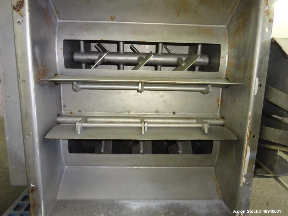 Used Forberg Twin Shaft Paddle Mixer, Model 766, Approximate 4.2 Cubic Feet.