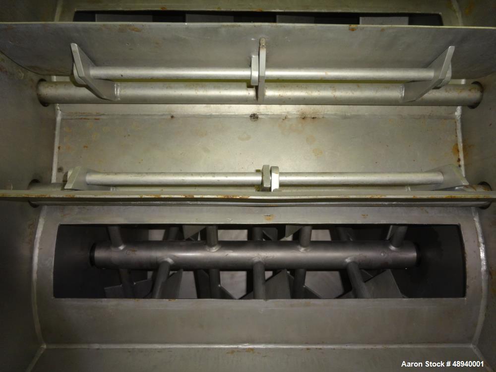 Used Forberg Twin Shaft Paddle Mixer, Model 766, Approximate 4.2 Cubic Feet.