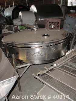 Used- Albany Engineered Systems Fine Curd Cheese Saver, Model 3865, Stainless Steel. Approximate 48" diameter. Agitator padd...