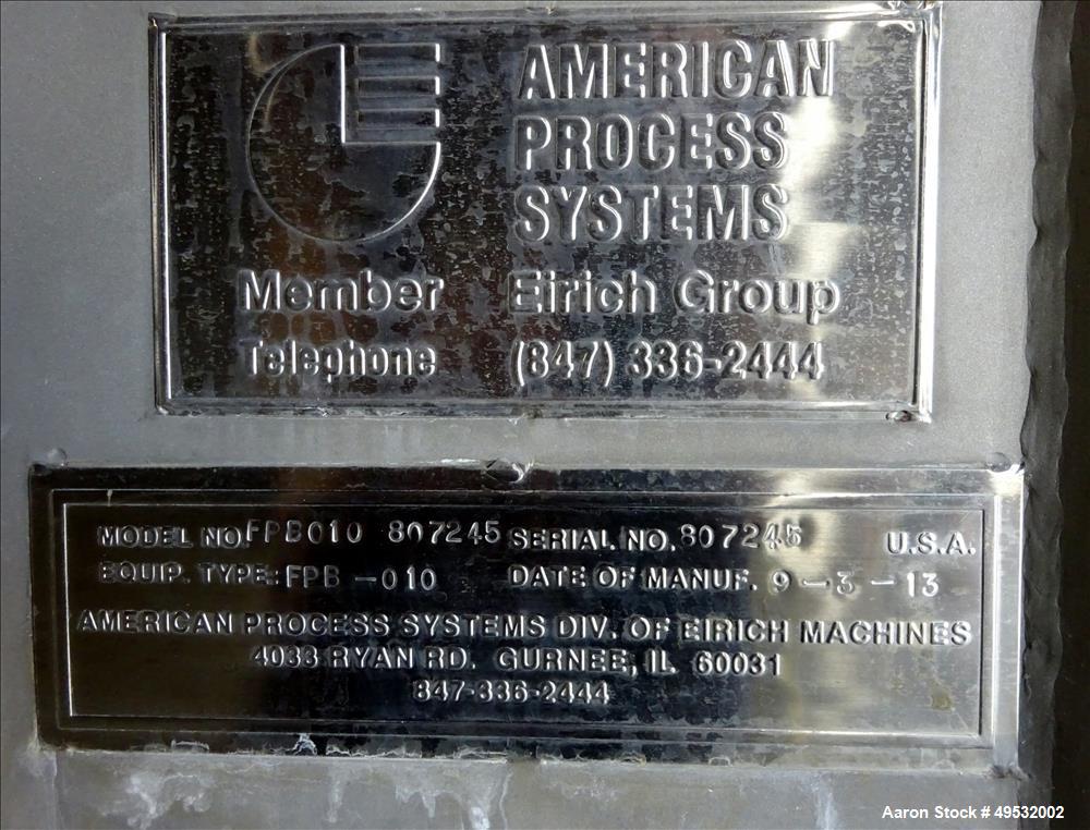 Used American Process OptiBlend Fluidizing Paddle Mixer, Model FPB-010