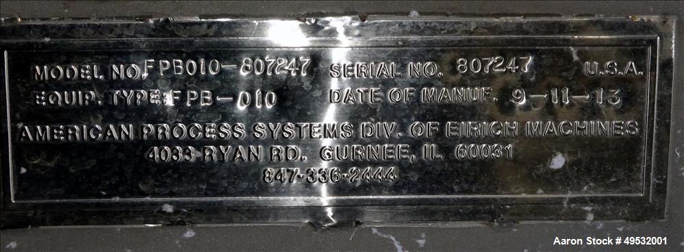 Used American Process OptiBlend Fluidizing Paddle Mixer, Model FPB-010,