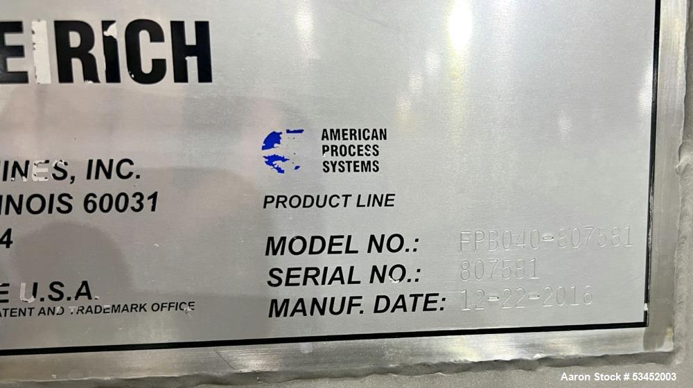Eirich 40 Cubic Foot Stainless Steel Paddle Blender